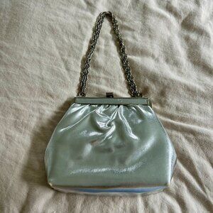 Vintage Silver Chain Strap Evening Bag